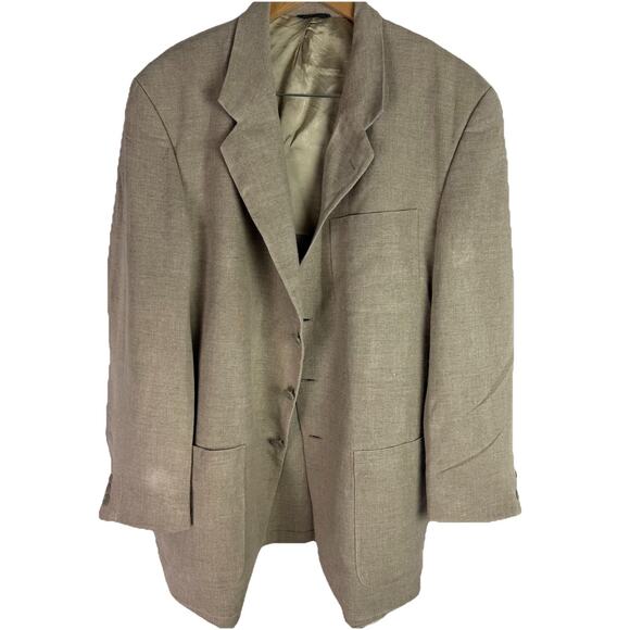 Banana Republic 100% Linen Men’s Tan Blazer Coat Jacket‎ Summer - Picture 1 of 8